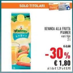 Conad Bevanda alla frutta Pfanner offerta
