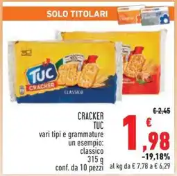 Conad CRACKER TUC offerta