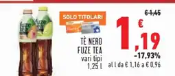 Conad Tè Nero Fuze Tea offerta