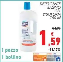 Conad DETERGENTE BAGNO GEL LYSOFORM 750 ml offerta