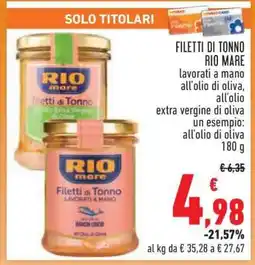 Conad FILETTI DI TONNO RIO MARE offerta