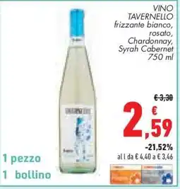 Conad Vino Tavernello offerta