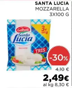 In Coop Galbani santa lucia mozzarella offerta