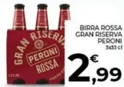 Conad Peroni birra rossa gran riserva offerta