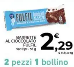 Conad Fulfil barrette al cioccolato offerta