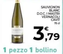 Conad Cavit sauvignon blanc do.c. i mastri vernacoli offerta