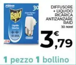 Conad Raid diffusore + liquido ricarica antizanzare offerta