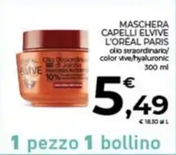 Conad L'oréal paris maschera capelli elvive offerta