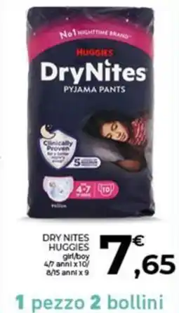 Conad Huggies dry nites offerta