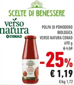 Conad Verso natura conad polpa di pomodoro biologica conad offerta