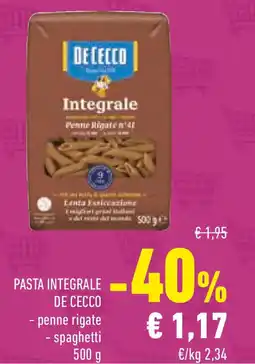 Conad Dececco pasta integrale offerta