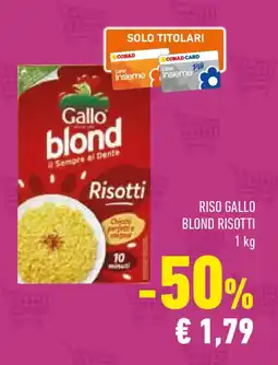 Conad Riso gallo blond risotti offerta