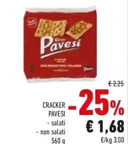 Conad Pavesi cracker offerta