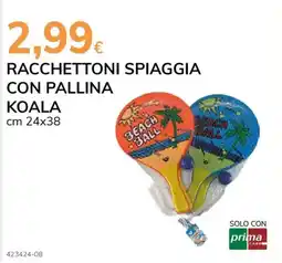 Basko Racchettoni spiaggia con pallina koala offerta