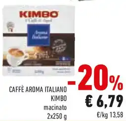 Conad Kimbo caffè aroma italiano offerta