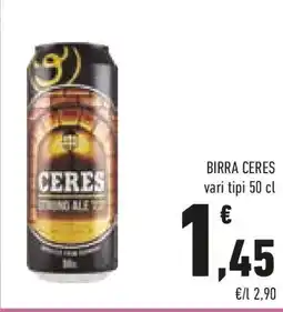 Conad Birra ceres vari tipi offerta