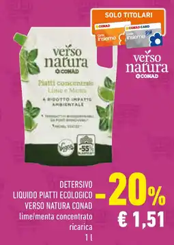 Conad verso natura conad detersivo liquido piatti ecologico offerta