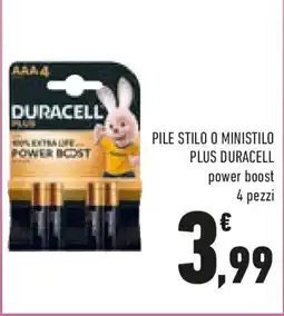 Conad Duracell plus pile stilo o ministilo offerta