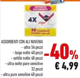 Conad Nuvenia assorbenti con ali offerta
