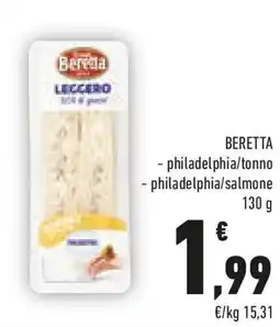 Conad Beretta - philadelphia/tonno - philadelphia/salmone offerta