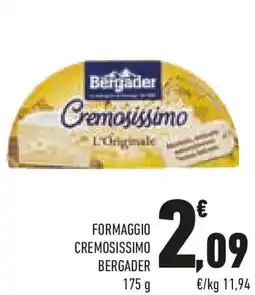 Conad Bergader formaggio cremosissimo offerta