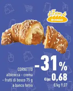 Conad Cornetto albicocca crema -frutti di bosco offerta