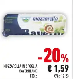Conad Bayernland mozzarella in sfoglia offerta