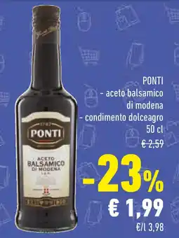 Conad Ponti aceto balsamico di modena - condimento dolceagro offerta