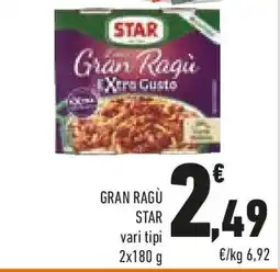 Conad Star gran ragù offerta