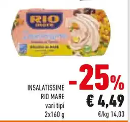 Conad Insalatissime rio mare vari tipi offerta