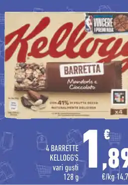 Conad 4 barrette kellogg's vari gusti offerta