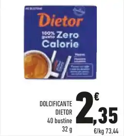 Conad Dietor dolcificante 40 bustine offerta
