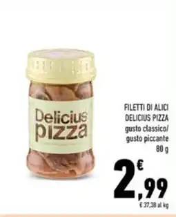 Conad Filetti di alici delicius pizza offerta