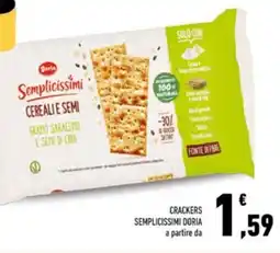 Conad Doria crackers semplicissimi offerta