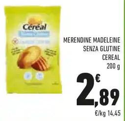 Conad Merendine madeleine senza glutine cereal offerta