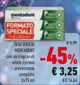 Conad Mentadent dentifricio offerta