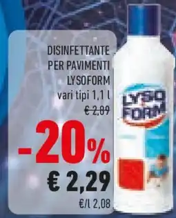 Conad Lysoform disinfettante per pavimenti offerta