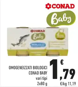 Conad Omogeneizzati biologici conad baby offerta