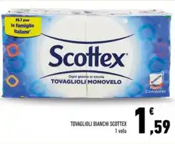 Conad Scottex tovaglioli bianchi offerta