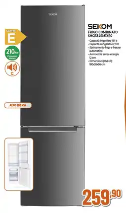 Ipercoop SEKOM FRIGO COMBINATO SHCB34SMIXEO offerta