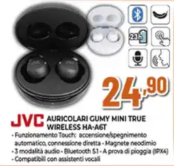 Ipercoop JVC AURICOLARI GUMY MINI TRUE WIRELESS HA-A6T offerta