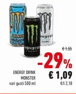 Conad Energy drink monster vari gusti offerta