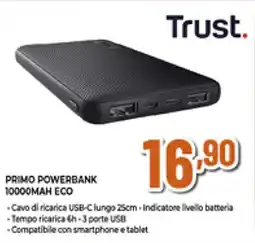 Ipercoop PRIMO POWERBANK 10000MAH ECO offerta