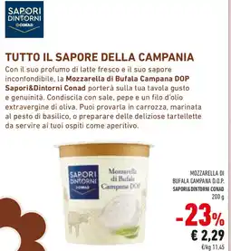 Conad Sapori dintorni conad mozzarella di bufala campana d.o.p. offerta