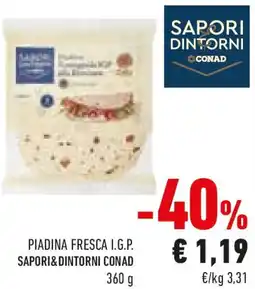 Conad Sapori dintorni conad piadina fresca i.g.p. offerta