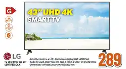Ipercoop LG TV LED UHD 4K 43" 43UR781COLK offerta