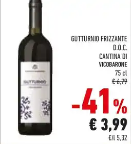 Conad Vicobarone gutturnio frizzante d.o.c. cantina di offerta
