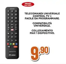 Ipercoop Meliconi telecomandi universale control tv + facile da programmare offerta