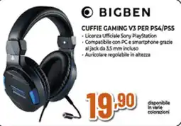 Ipercoop BIGBEN CUFFIE GAMING V3 PER PS4/PS5 offerta
