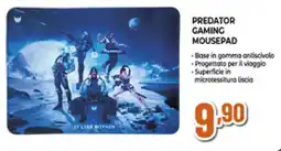 Ipercoop Predator gaming mousepad offerta